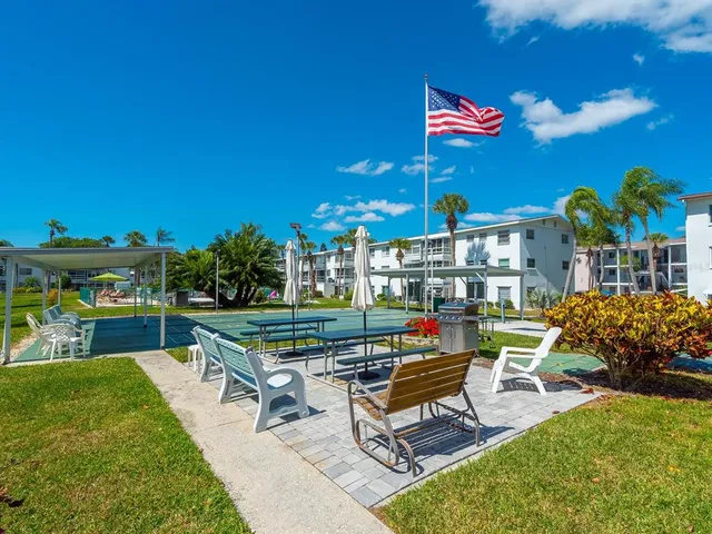 a view of a volley ball court