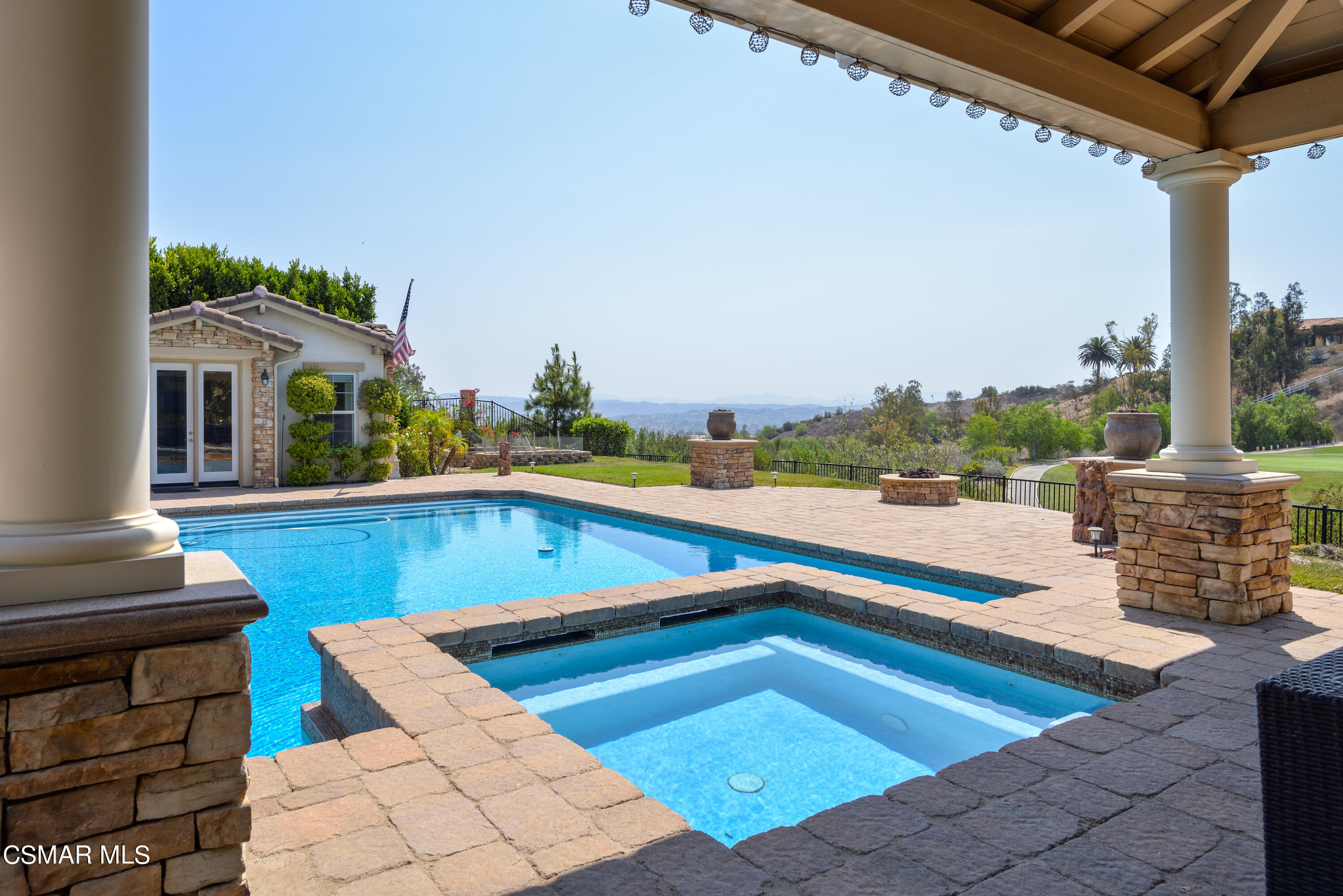 12442 Nelson Road Moorpark, CA 93021 - Photo 17 of 83 a view of swimming pool with outdoor seating and city view