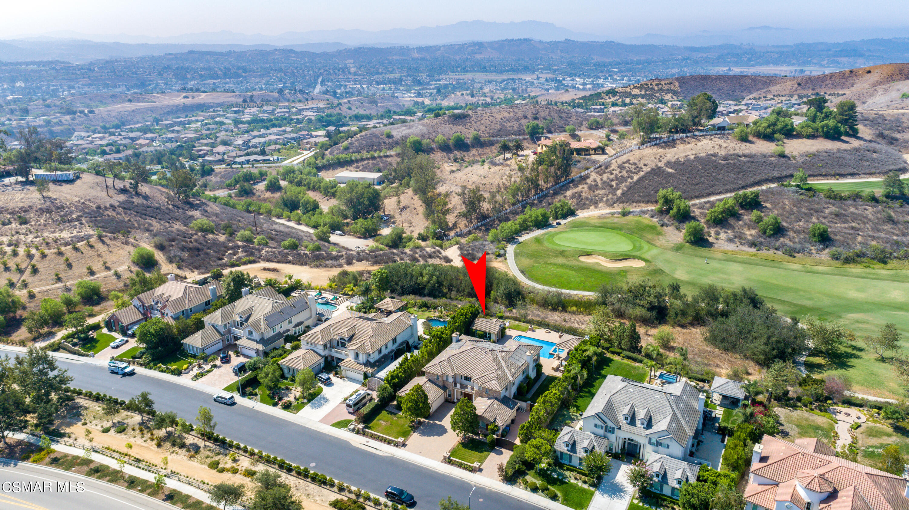 12442 Nelson Road Moorpark, CA 93021 - Photo 77 of 83 an aerial view of residential houses with outdoor space and trees