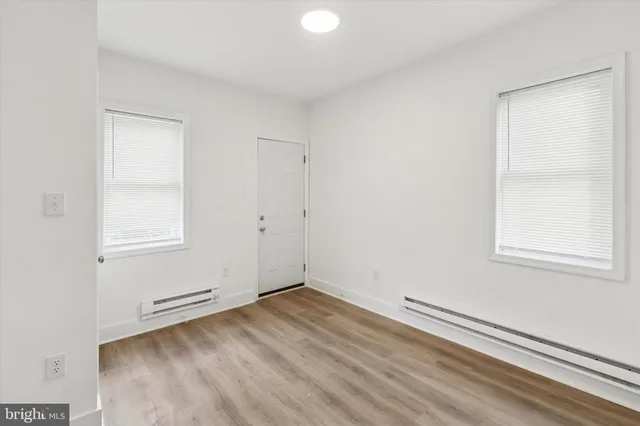 an empty room with a window