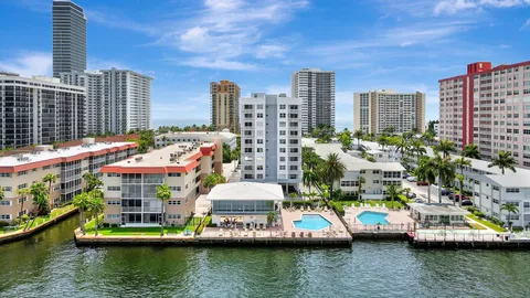 a view of a city with tall buildings