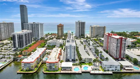 a view of a city with tall buildings
