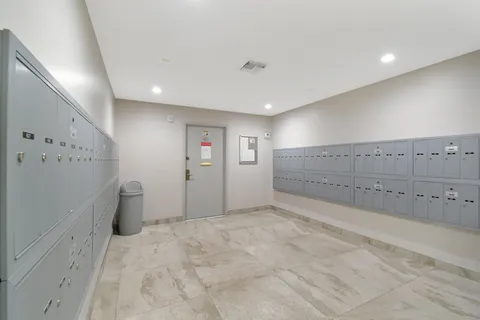 a swimming pool with outdoor seating