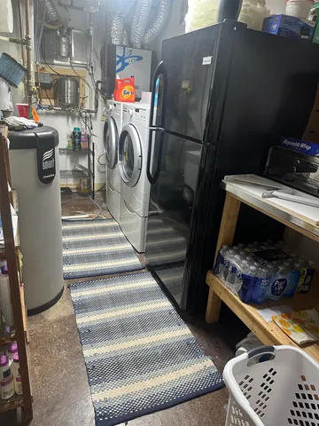 a view of a garden with a fountain