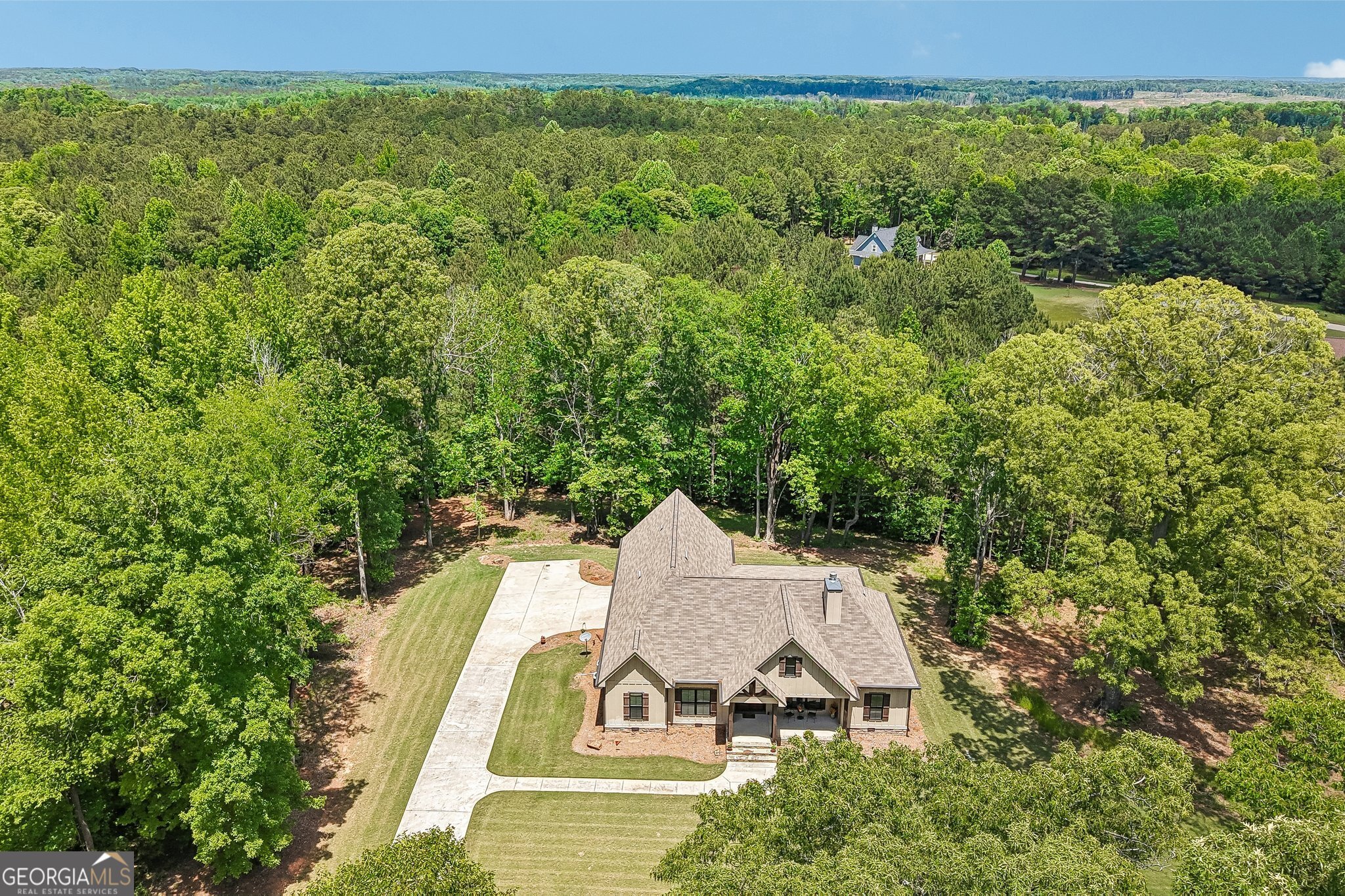 108 Wilderness Way Jackson, GA 30233 - Photo 25 of 31 an aerial view of a house with pool big yard and large trees