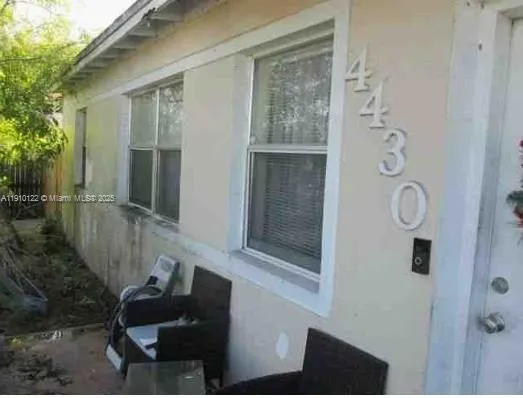 a view of front door of house
