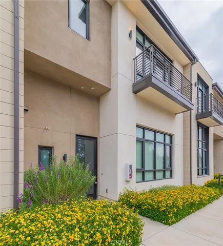 a house view with a garden space