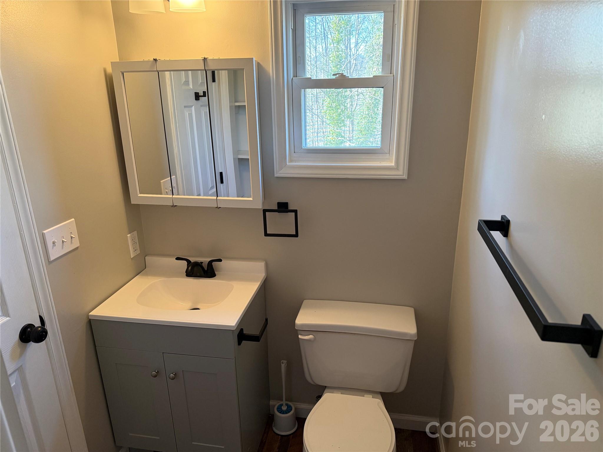 628 Hidden View Loop Marion, NC 28752 - Photo 24 of 44 a bathroom with a toilet sink and mirror