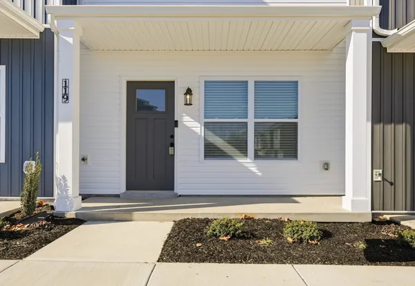 a front view of a house