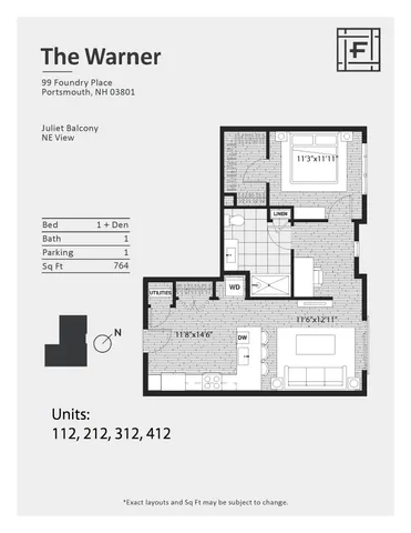 $3,200 | 99 Foundry Place, Unit 412, Portsmouth, NH 03801