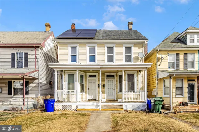 a front view of a house