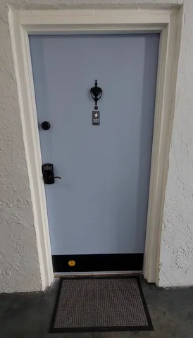 a view of front door