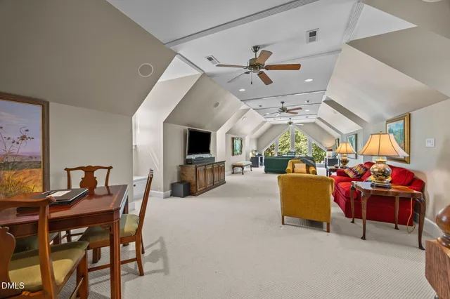 a view of swimming pool with an outdoor space and seating area