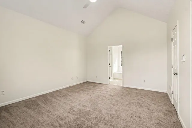 an empty room with an entryway