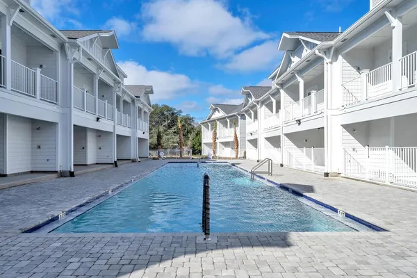 a view of a building with many windows