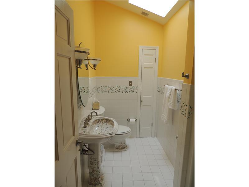 919 McNeilly Road Mt. Lebanon, PA 15226 - Photo 19 of 24 Full Bath. This bathroom is conveniently located and features hand painted detail and gorgeous skylights!