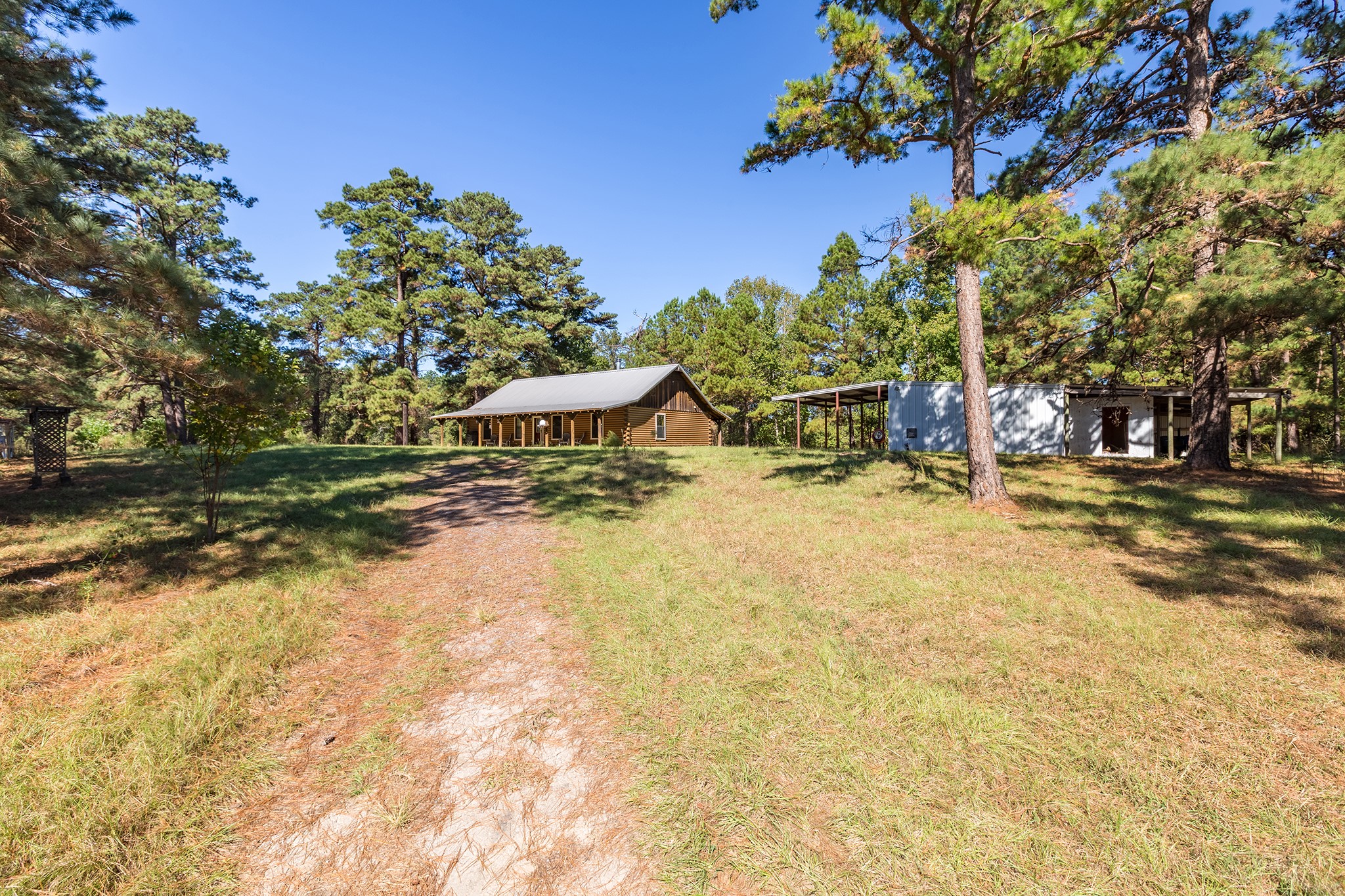 1152 Loving Road Lufkin, TX 75901 - Photo 24 of 42 a view of swimming pool with outdoor seating and covered with trees