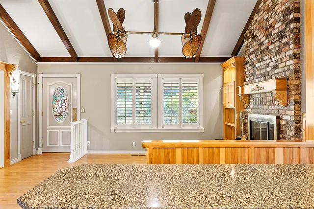a view of a closet area with front door