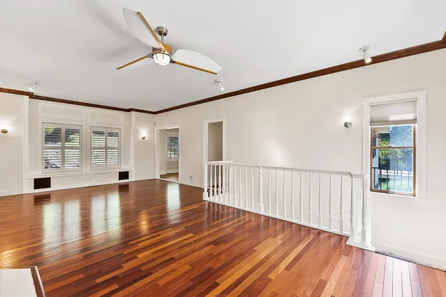 a balcony with an outdoor space