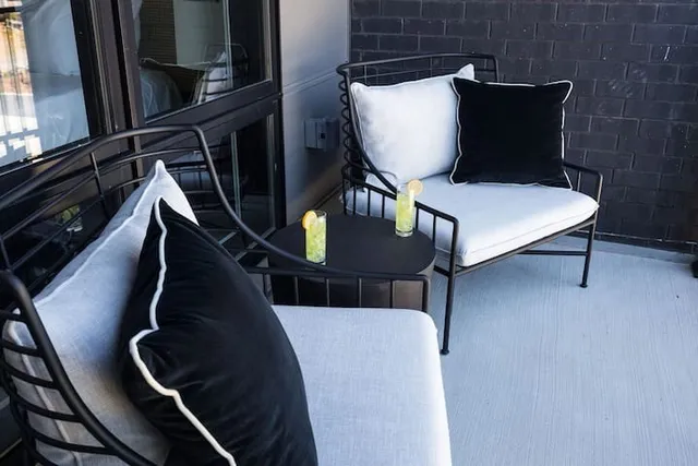 a view of living room kitchen and furniture