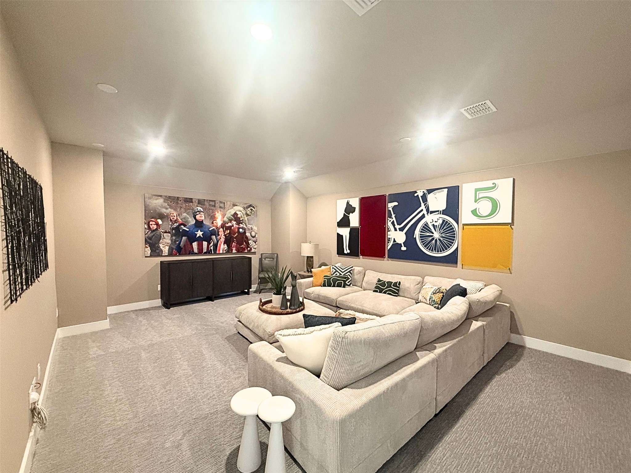 605 Crescent View Drive Georgetown, TX 78628 - Photo 26 of 39 a living room with furniture and a flat screen tv
