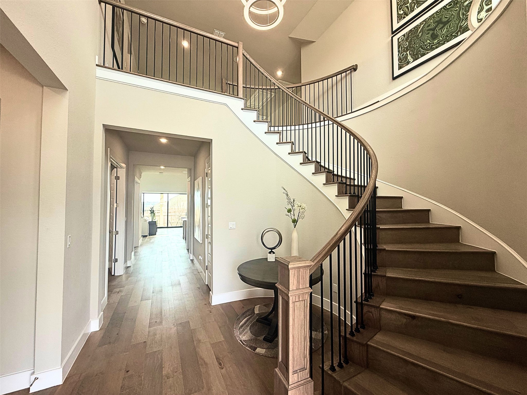 605 Crescent View Drive Georgetown, TX 78628 - Photo 3 of 39 a view of entryway and hall with wooden floor