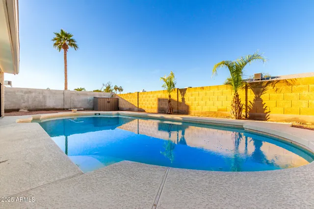a view of swimming pool with a lounge chair