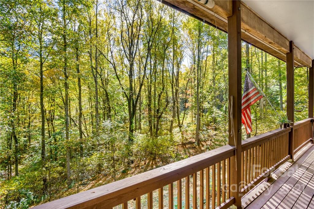 74 Apgar Road Candler, NC 28715 - Photo 40 of 46 a view of balcony and trees