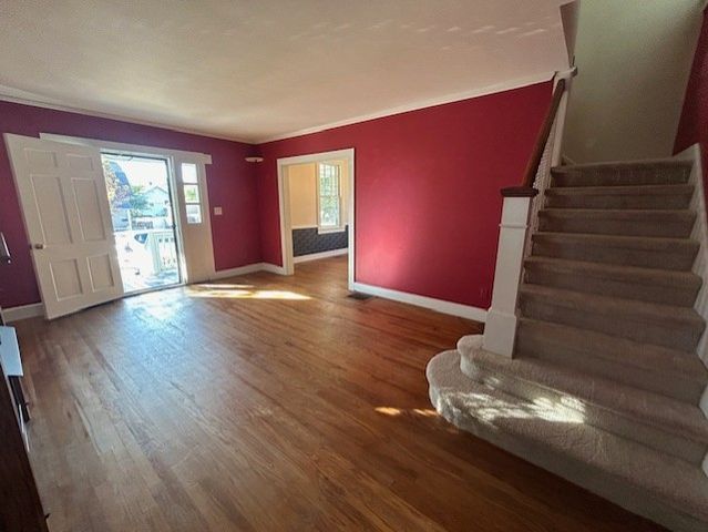 a view of a livingroom with a chandelier