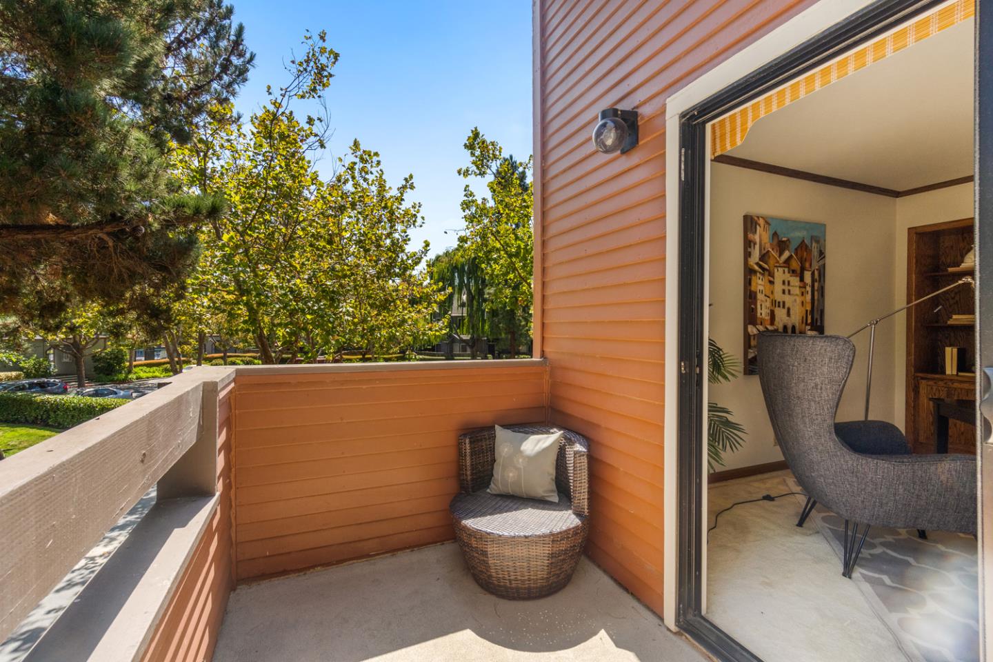 910 Wharfside Road San Mateo, CA 94404 - Photo 30 of 43 a view of a balcony with furniture