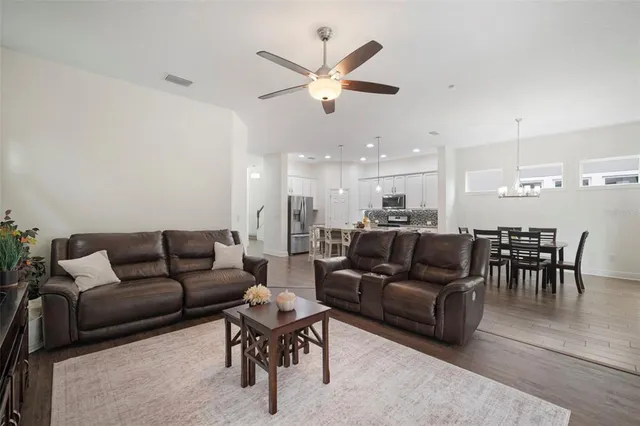 a room with furniture and a window