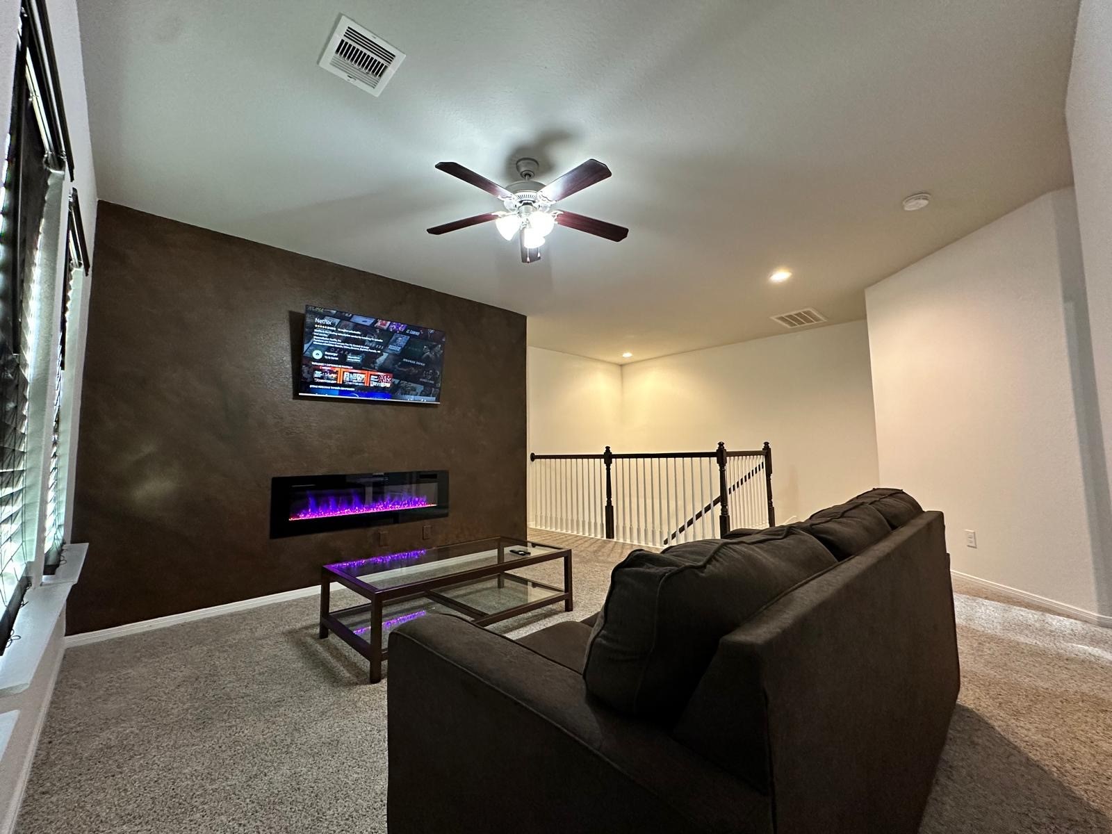 3322 Harvest Meadow Lane Rosenberg, TX 77471 - Photo 13 of 39 a projector room with furniture