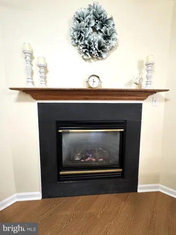 a closeup of a fireplace