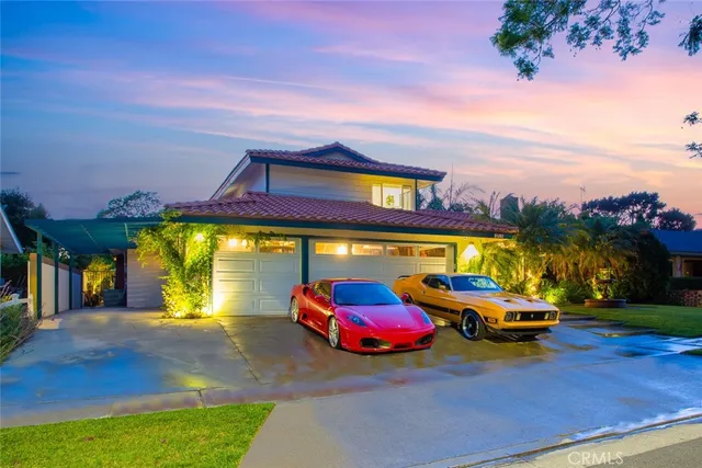 a car parked in front of a building