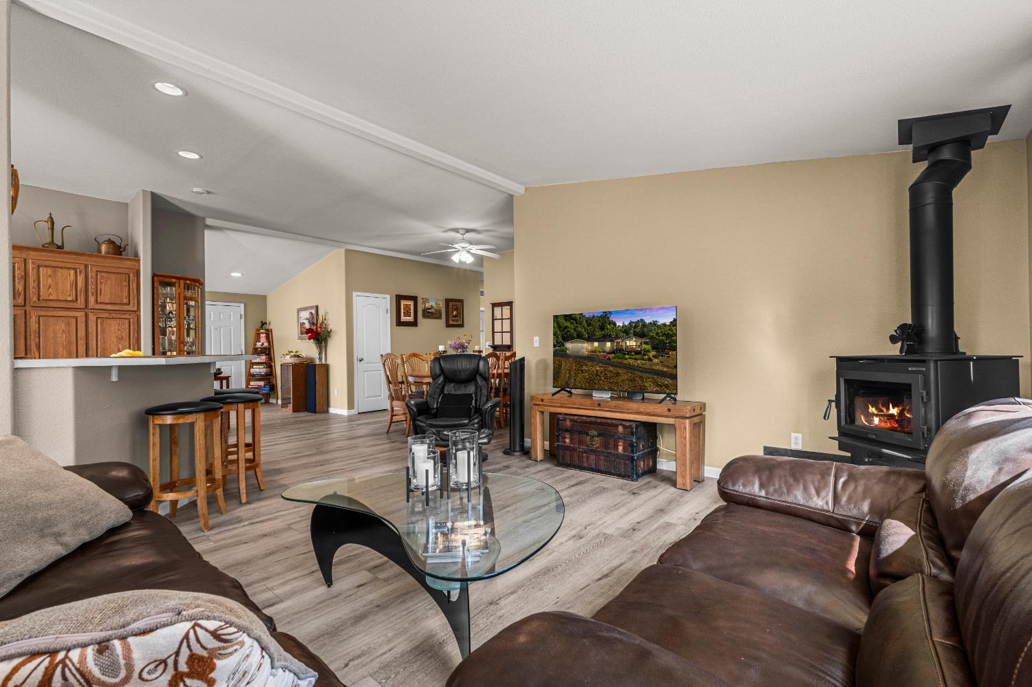 9425 Mosquito Road Placerville, CA 95667 - Photo 34 of 74 a living room with furniture and wooden floor