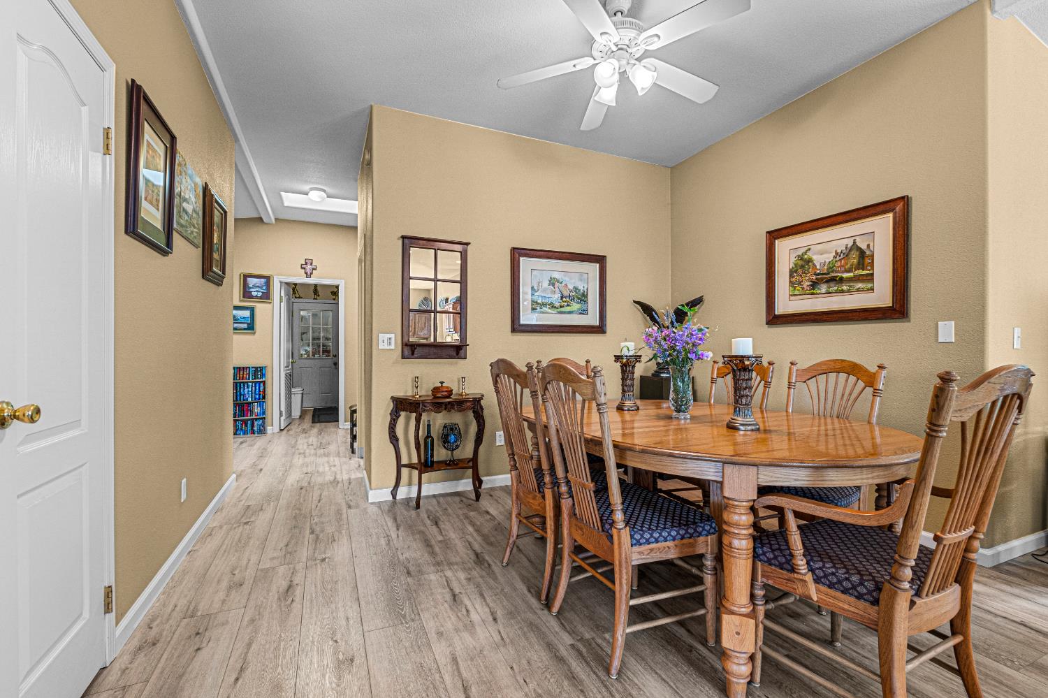 9425 Mosquito Road Placerville, CA 95667 - Photo 37 of 74 a view of a dining room with furniture and wooden floor