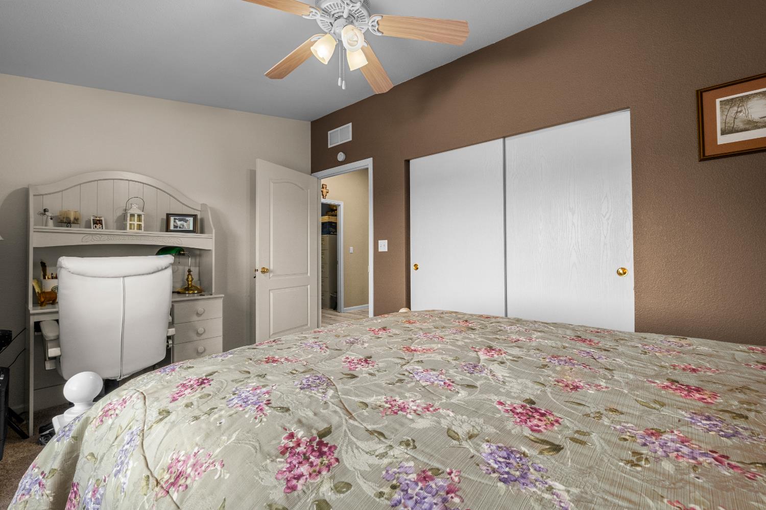 9425 Mosquito Road Placerville, CA 95667 - Photo 43 of 74 a bedroom with a bed and a chandelier