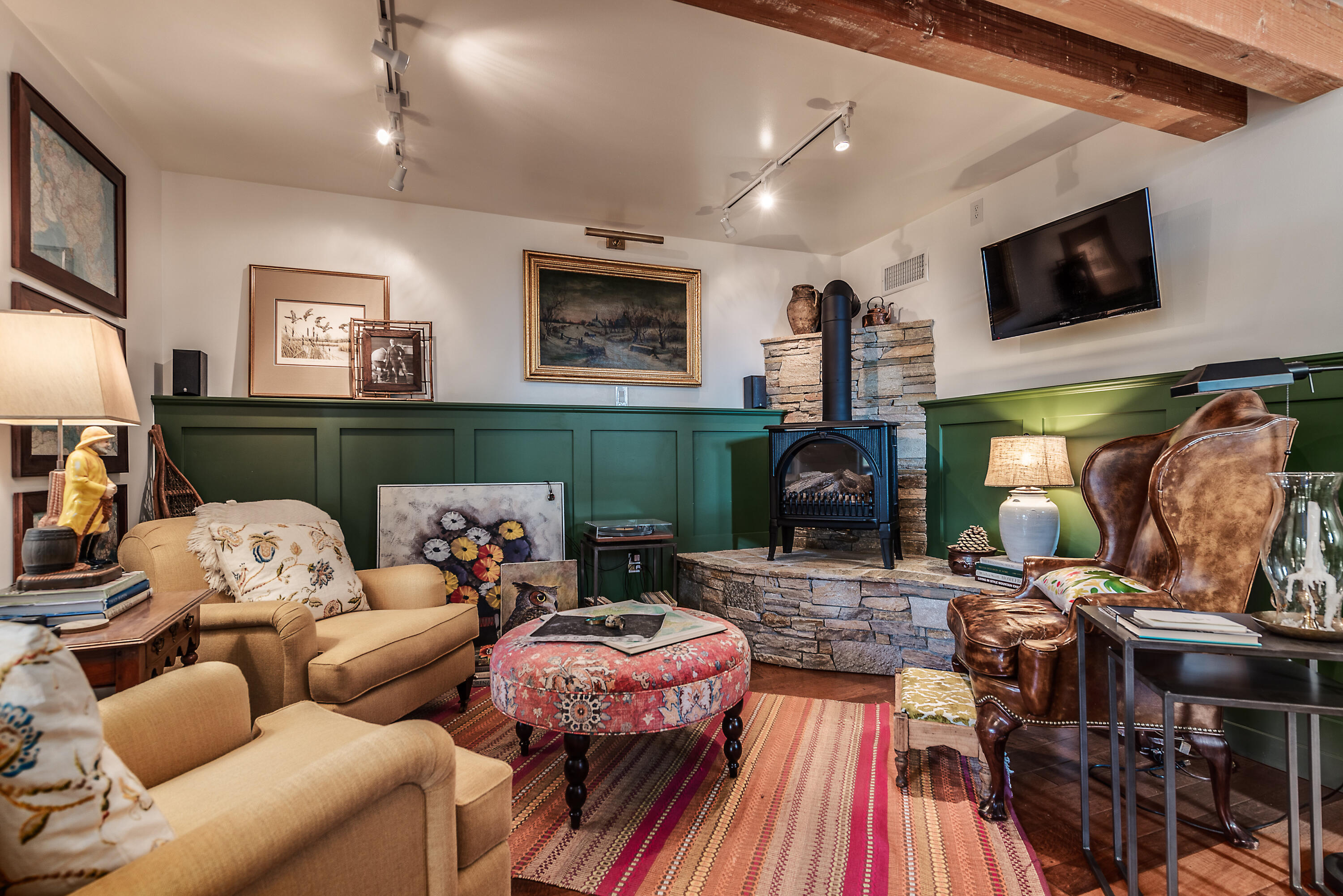 52430 Double View Drive Idyllwild, CA 92549 - Photo 23 of 74 a living room with furniture and a fireplace
