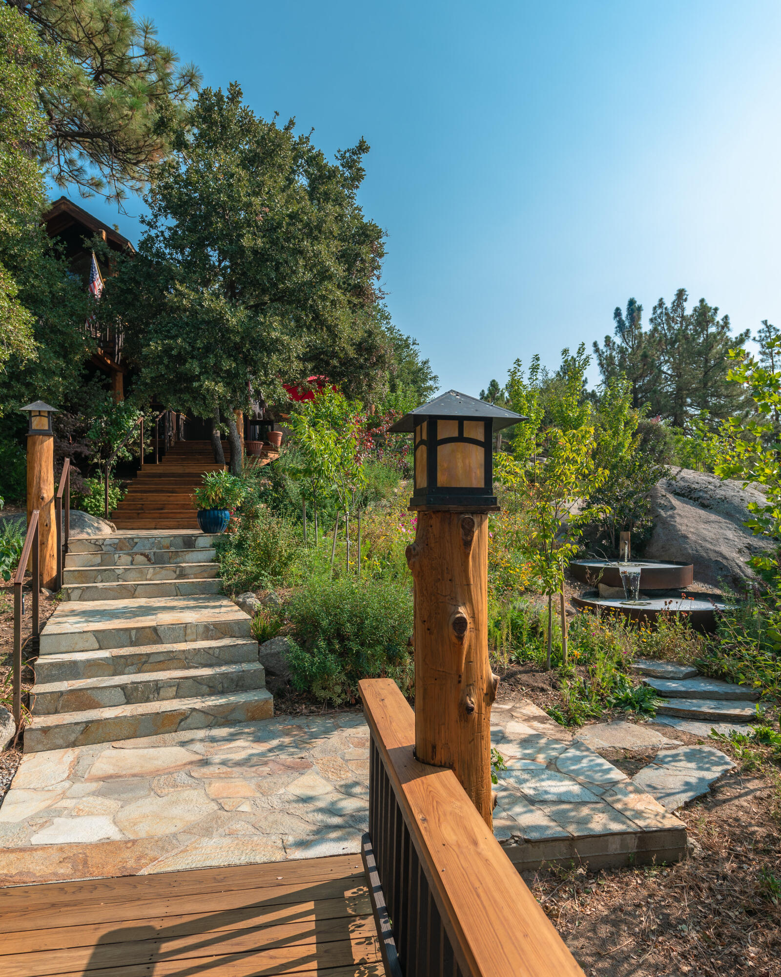 52430 Double View Drive Idyllwild, CA 92549 - Photo 34 of 74 a view of a backyard with sitting area