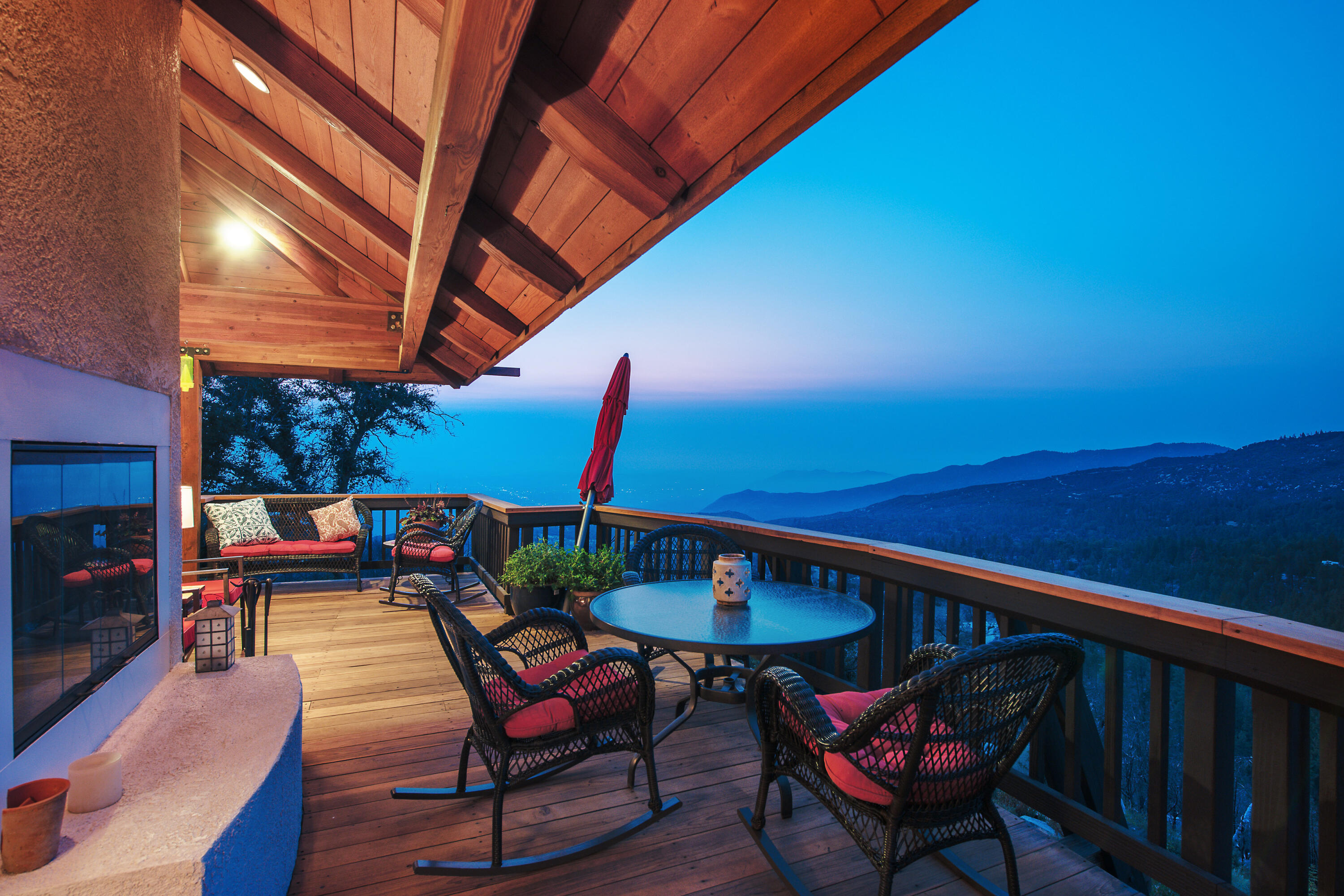 52430 Double View Drive Idyllwild, CA 92549 - Photo 5 of 74 a backyard of a house with table and chairs
