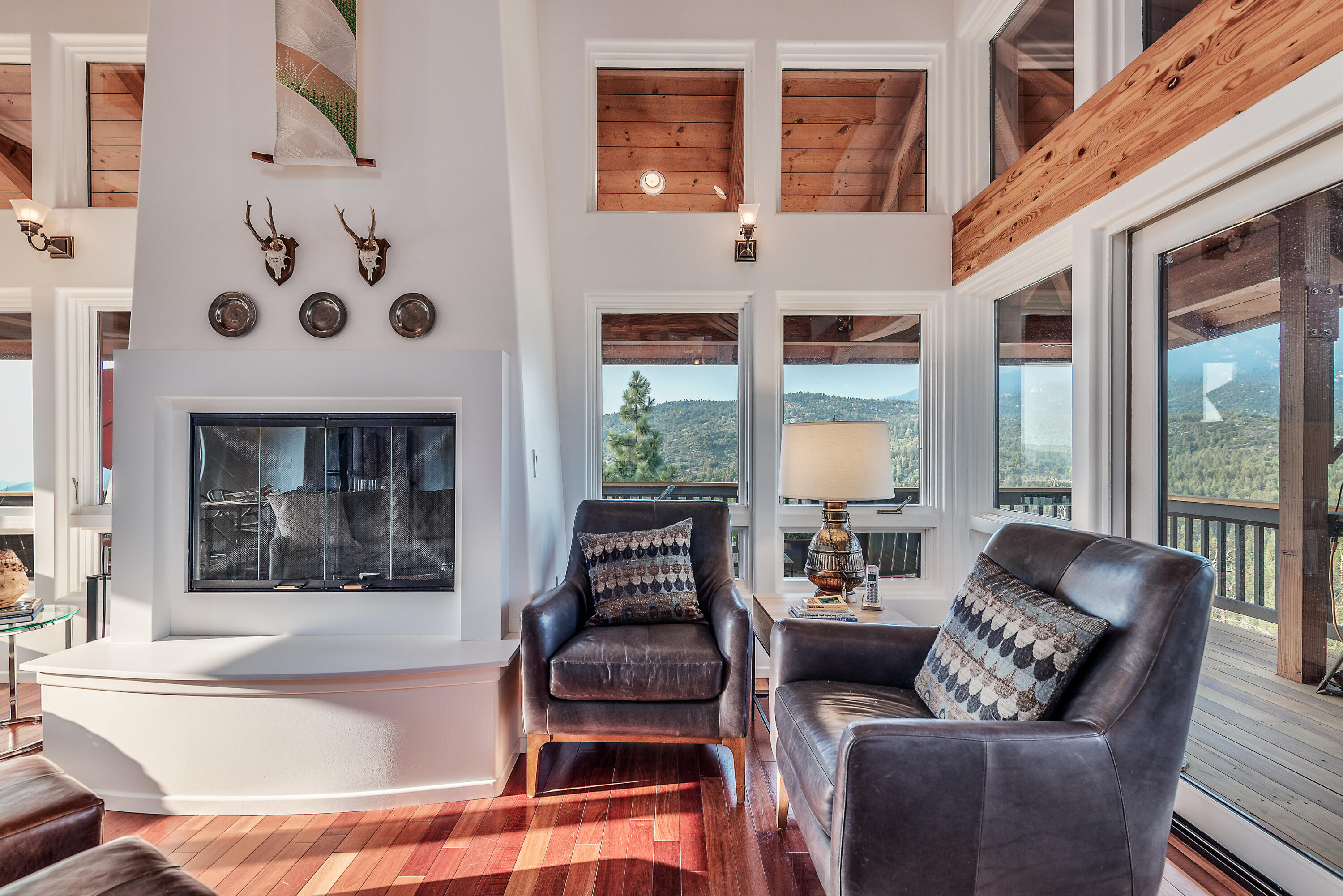 52430 Double View Drive Idyllwild, CA 92549 - Photo 47 of 74 a living room with furniture and a fireplace