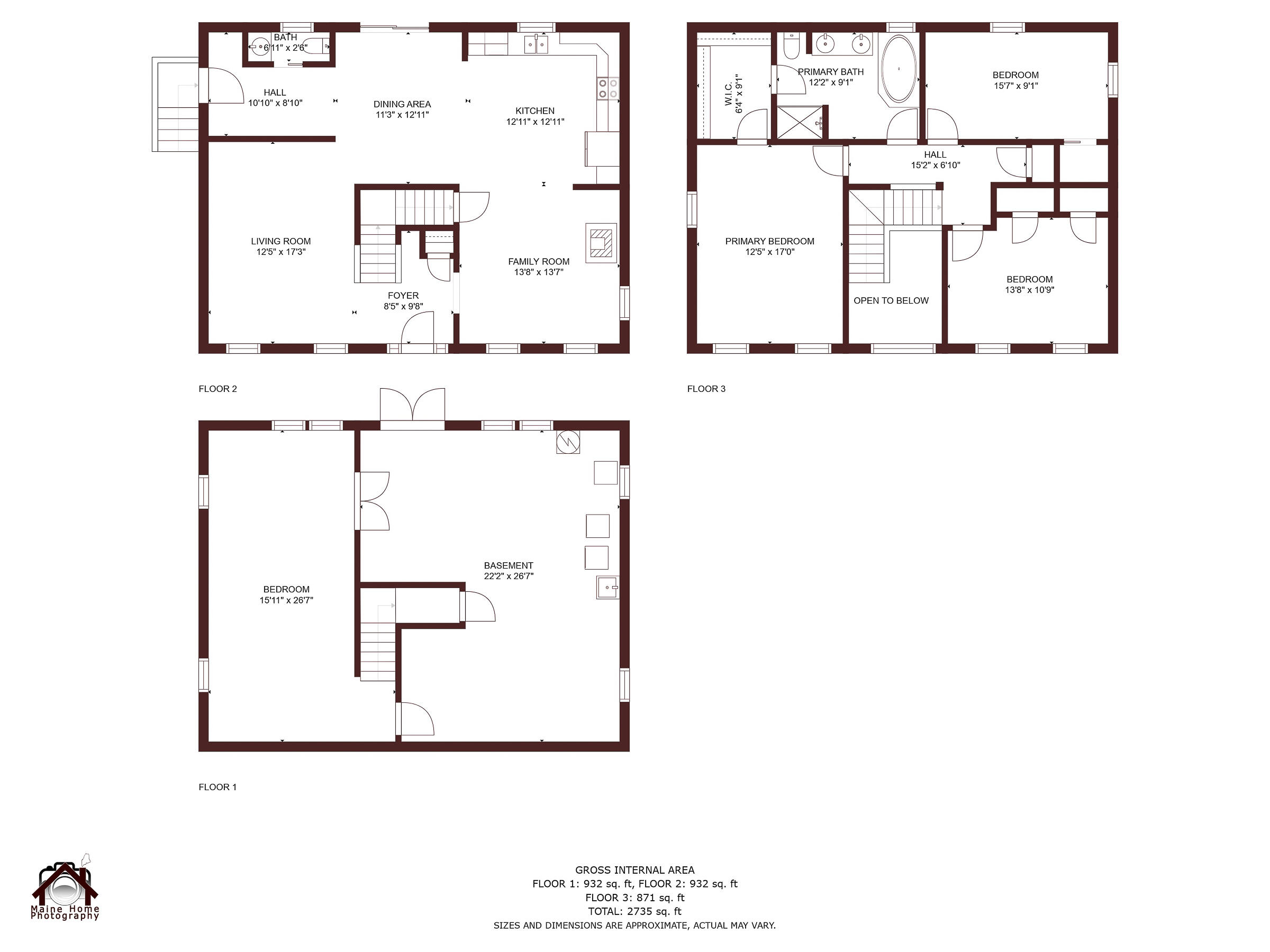 258 Brunswick Road Richmond, ME 04357 - Photo 42 of 42 floor plan