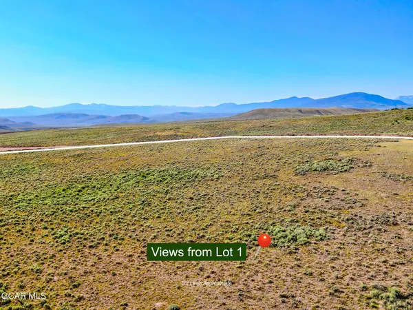 a view of a field with an ocean view