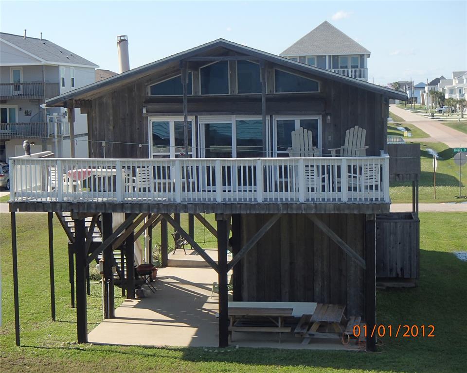 a view of a house with a deck