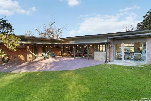 a view of outdoor space yard deck patio and swimming pool