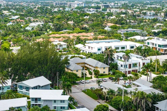 an aerial view of multiple house