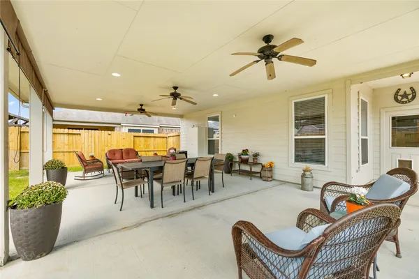 a outdoor space with furniture