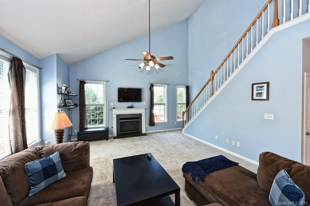 4719 Lapis Court Fort Mill, SC 29708 - Photo 11 of 24 a living room with furniture a fireplace and a flat screen tv