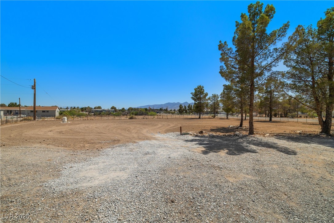 1771 East Brian Road Pahrump, NV 89048 - Photo 27 of 29 View of yard featuring a mountain view