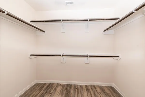 a view of small space with racks on the wall